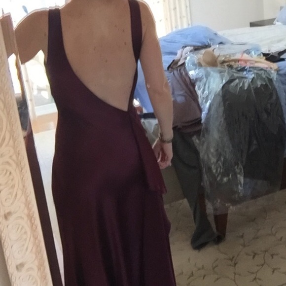 ABS Allen Schwartz Dresses & Skirts - Asymmetrical Wine ABS gown